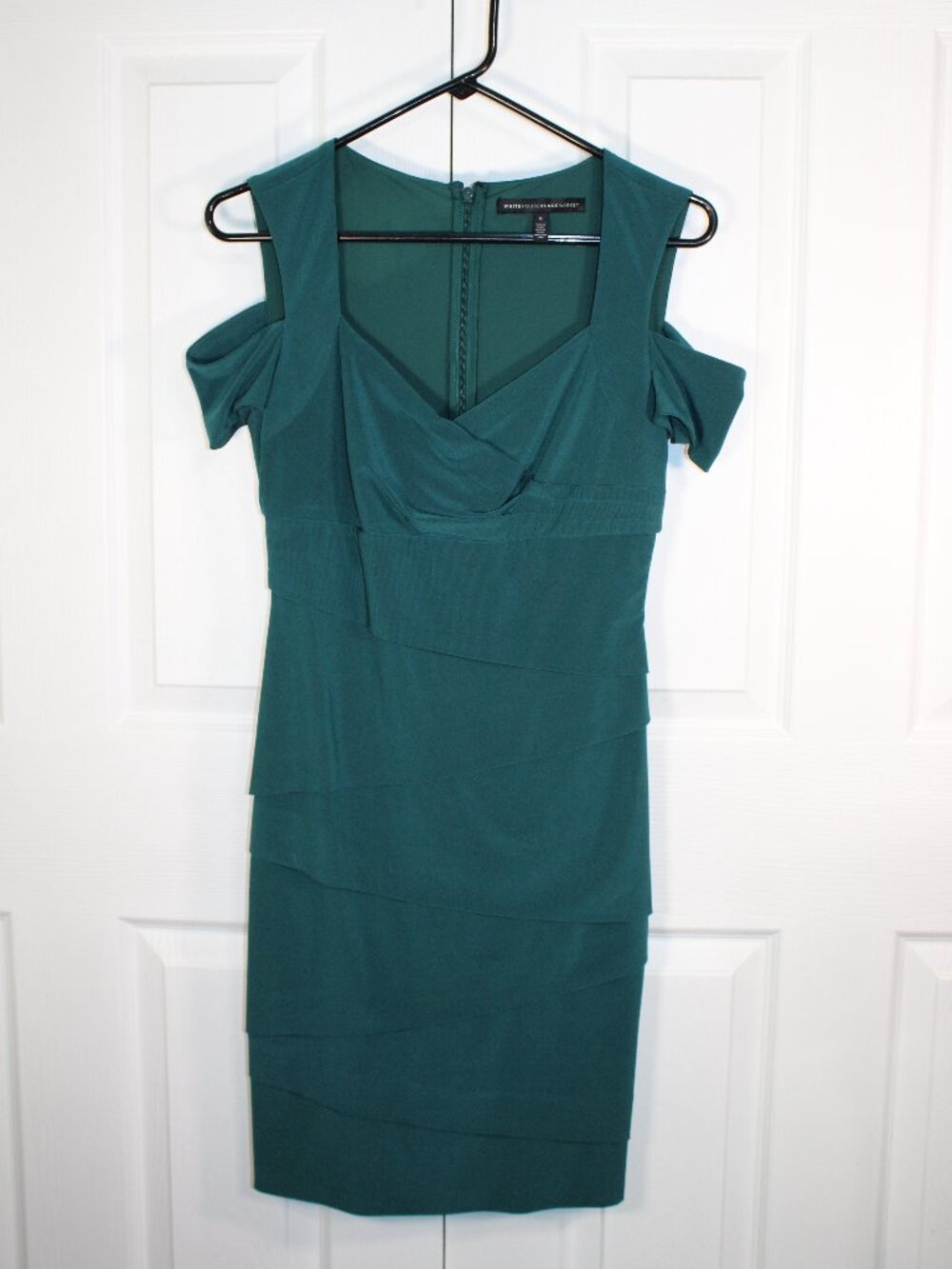 White House Black Market Tank Top w/Off Shoulder Draped Sheath Cocktail Dress